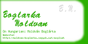 boglarka moldvan business card